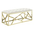 accent chair grey pattern Modway Furniture Benches and Stools Gold Ivory