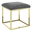 patio ottoman storage Modway Furniture Sofas and Armchairs Gold Gray