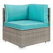 set perabot Modway Furniture Sofa Sectionals Light Gray Turquoise