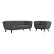 nice leather sofa Modway Furniture Sofas and Armchairs Gray