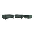 small couch with chaise and pull out bed Modway Furniture Sofas and Armchairs Green