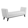 accent seating bench Modway Furniture Benches and Stools White