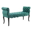 leather storage bench black Modway Furniture Benches and Stools Ottomans and Benches Teal