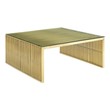 black metal and wood side table Modway Furniture Tables Gold