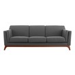 living spaces leather sectionals Modway Furniture Sofas and Armchairs Gray