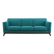 blue sectional Modway Furniture Sofas and Armchairs Teal