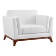brown velvet accent chair Modway Furniture Sofas and Armchairs White