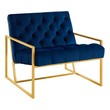 leather wing back armchair Modway Furniture Sofas and Armchairs Navy