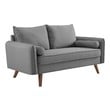 leather sectional sofa with chaise Modway Furniture Sofas and Armchairs Light Gray