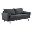 dark grey microfiber couch Modway Furniture Sofas and Armchairs Gray