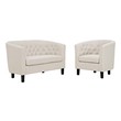 accent chairs to match brown leather sofa Modway Furniture Sofas and Armchairs Beige