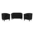 grey accent chair Modway Furniture Sofas and Armchairs Black