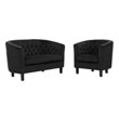 beige and black accent chair Modway Furniture Sofas and Armchairs Black