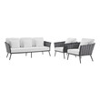 grey velvet loveseat Modway Furniture Sofa Sectionals Gray White
