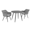 Dining Room Sets Modway Furniture Endeavor Gray Gray EEI-3182-GRY-GRY-SET 889654145141 Bar and Dining Black ebonyGray Grey Set of 2 Set of 3 Set of 4 Set Dining Black Gray Gray Gray 