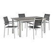 cloth for dining chairs Modway Furniture Dining Sets Silver Black