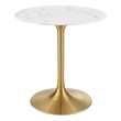 white marble top dining table set Modway Furniture Bar and Dining Tables Gold White