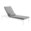 teenage lounge chair Modway Furniture Daybeds and Lounges White Striped Gray