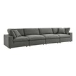 contemporary white leather sectional Modway Furniture Sofas and Armchairs Gray