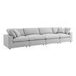 fabric couch Modway Furniture Sofas and Armchairs Light Gray