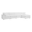 real leather sectional with chaise Modway Furniture Sofas and Armchairs Pure White