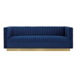 sofa bed l couch Modway Furniture Sofas and Armchairs Navy