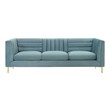 left facing sectional leather Modway Furniture Sofas and Armchairs Light Blue