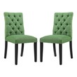 wood chair set Modway Furniture Dining Chairs Green