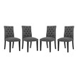 modern dinette sets for small spaces Modway Furniture Dining Chairs Gray