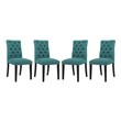 velvet dining chairs black Modway Furniture Dining Chairs Teal