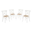 dinette sets with chairs Modway Furniture Dining Chairs White