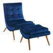 mid century modern accent chair with ottoman Modway Furniture Lounge Chairs and Chaises Navy