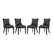 dinette sets with bench seating Modway Furniture Dining Chairs Black
