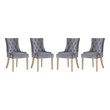 light wood dining table with black chairs Modway Furniture Dining Chairs Gray