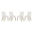 black dining table and chairs set Modway Furniture Dining Chairs Ivory