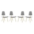 Modway Furniture Dining Room Chairs, gold, ,Gray,Grey, 