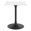 round extending table and chairs Modway Furniture Tables Black White