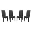 table and four chairs for sale Modway Furniture Dining Chairs Black