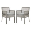 walnut wood dining chairs Modway Furniture Bar and Dining Gray Gray