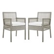 white and wood table and chairs Modway Furniture Bar and Dining Gray White