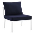 gray leather arm chair Modway Furniture Bar and Dining White Navy