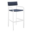 wicker bar stool chairs Modway Furniture Bar and Dining White Navy