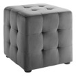 velvet bench ottoman Modway Furniture Lounge Chairs and Chaises Gray