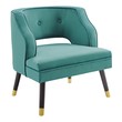 low lounge Modway Furniture Sofas and Armchairs Teal