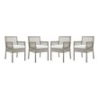 wood table with white chairs Modway Furniture Bar and Dining Gray White
