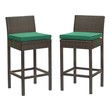 fold up bar stools Modway Furniture Bar and Dining Brown Green