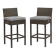counter height bar stools and chairs Modway Furniture Bar and Dining Brown Gray