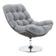 chair brown leather Modway Furniture Daybeds and Lounges Light Gray Gray