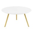 white tables for living room Modway Furniture Tables Gold White