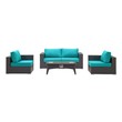 l shaped outdoor sofa covers Modway Furniture Sofa Sectionals Espresso Turquoise